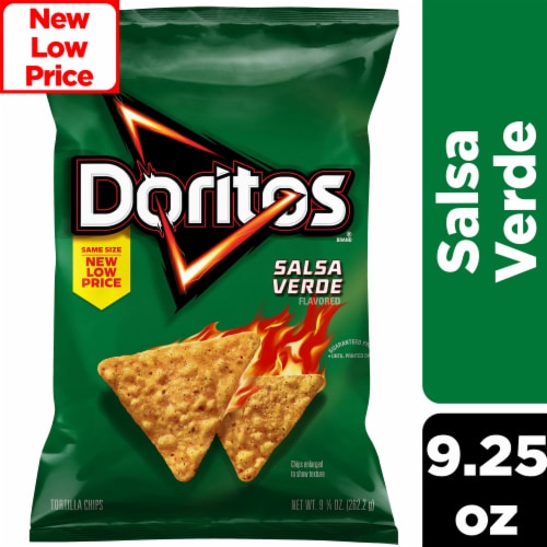 Doritos Tortilla Chips Salsa Verde Flavor, 9.25 oz