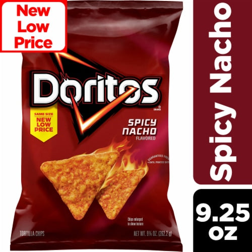 Doritos Spicy Nacho Flavored Tortilla Chips, 9.25 oz
