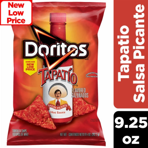 Doritos Tapatio Tortilla Chips Hot Sauce, 9.25 oz