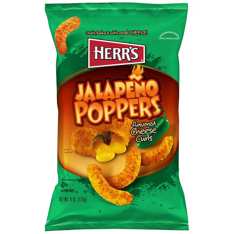 Herr's Jalapeño Poppers Cheese Curls 170g