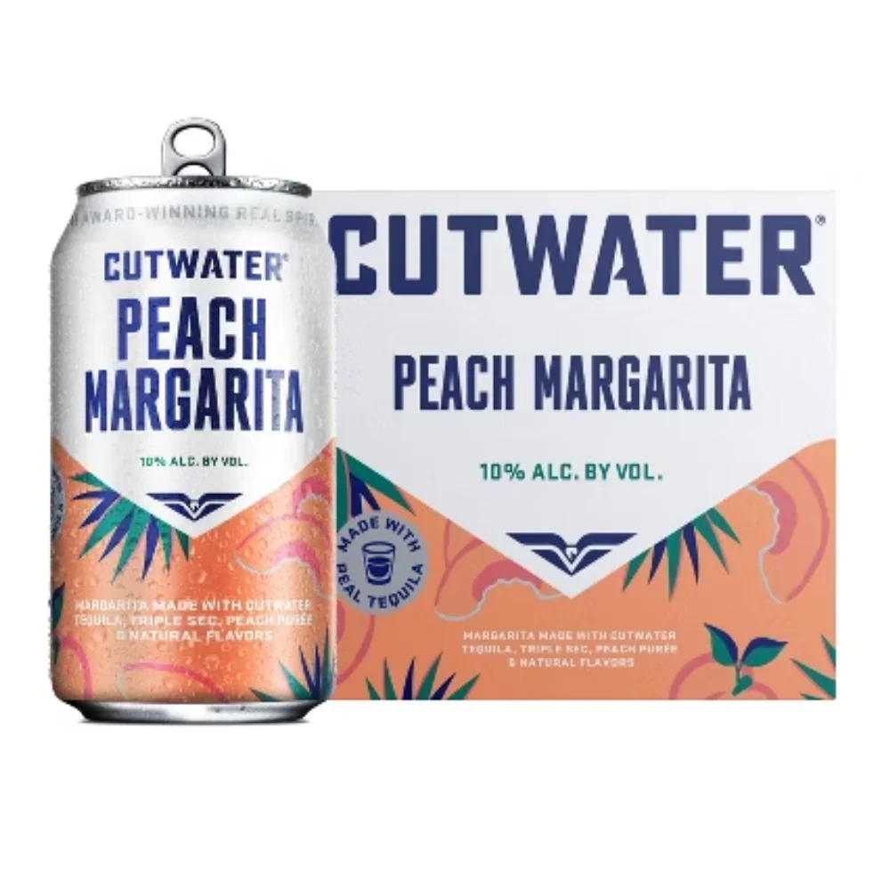 Cutwater Tequila Peach Margarita 4-Pack (12oz Cans)